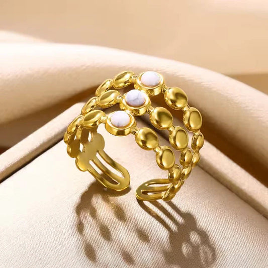 Turkish White Ring ( Adjustable)