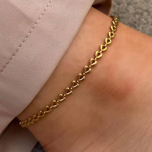 Heart anklet